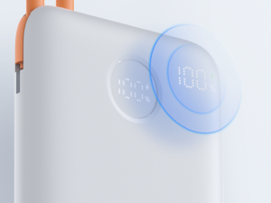 10000mAh Slim Power Bank with Built-in USB-C Cable & LED Display