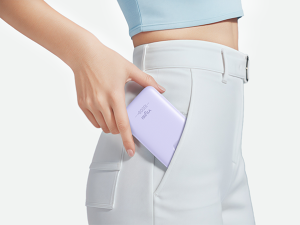 10000mAh Slim Power Bank with Built-in USB-C Cable & LED Display