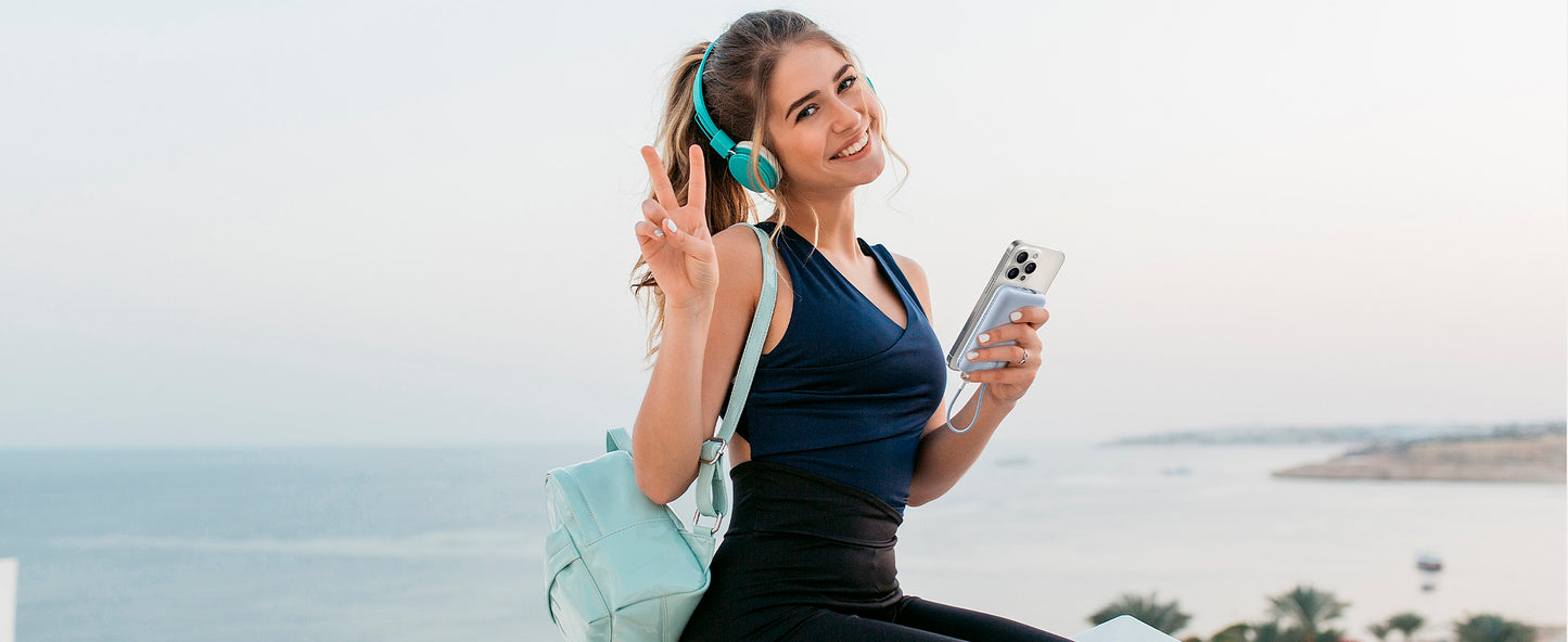 20000mAh Power Bank with Built-in Cables & LED Display for iPhone & Android