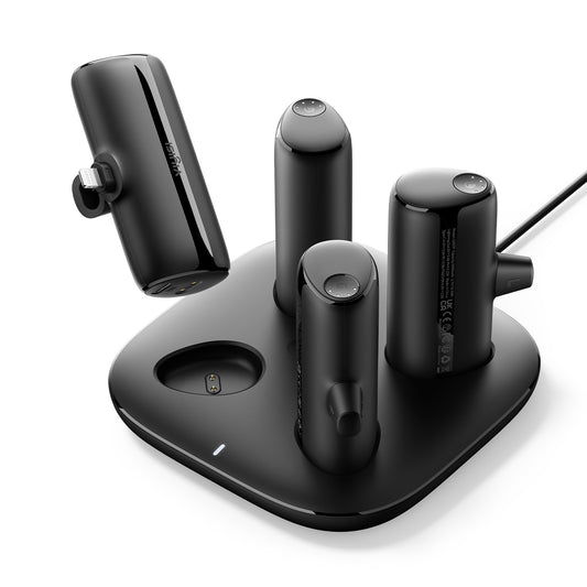 Charger Station Kit for iPhone, Portable Chargers 5000mAh with Magnetic Charging Station Dock